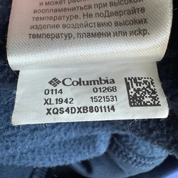 Auburn University Tigers Columbia Fleece Vest Sz M Blue‎ Full Zip Pockets - Picture 12 of 13